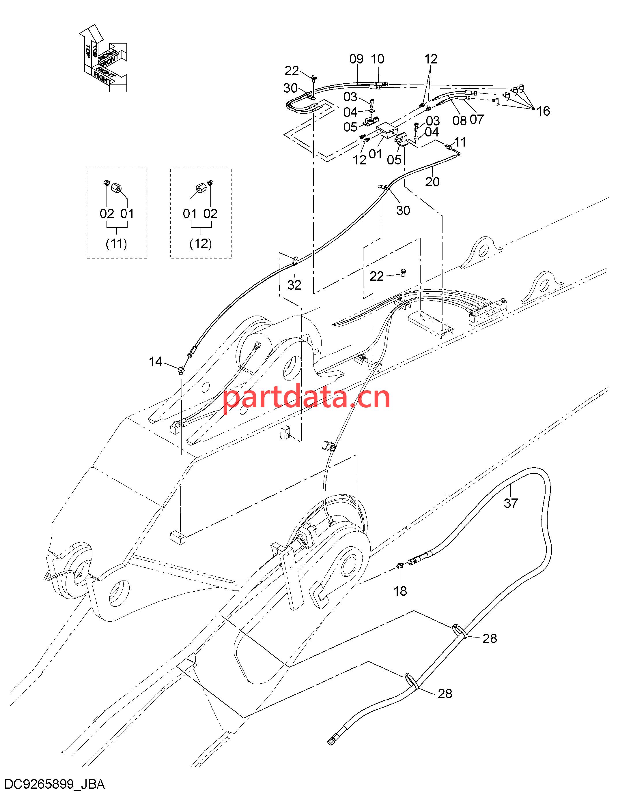 Zx Lc Bauto Lubricate Piping Arm M H Arm M Hitachi